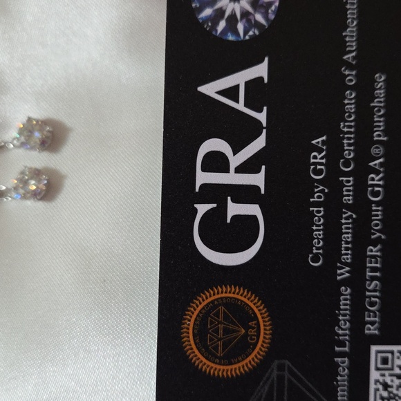 Certified 2ct. t.w. Moissanite Diamond Drop Earrings NEW - Picture 7 of 9